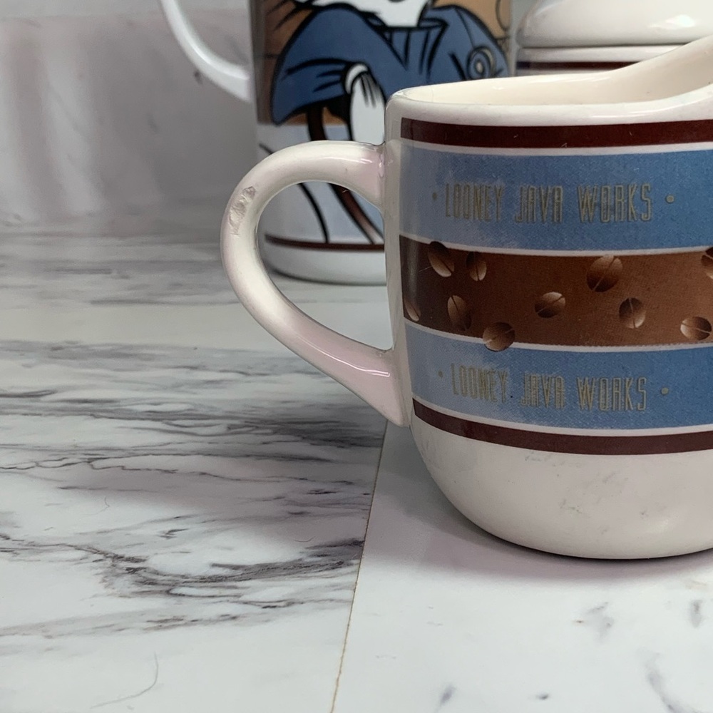 Looney Java Works Coffee Pitcher, Sugar Dish And Cream Cup Set 1995 - Picture 6 of 12